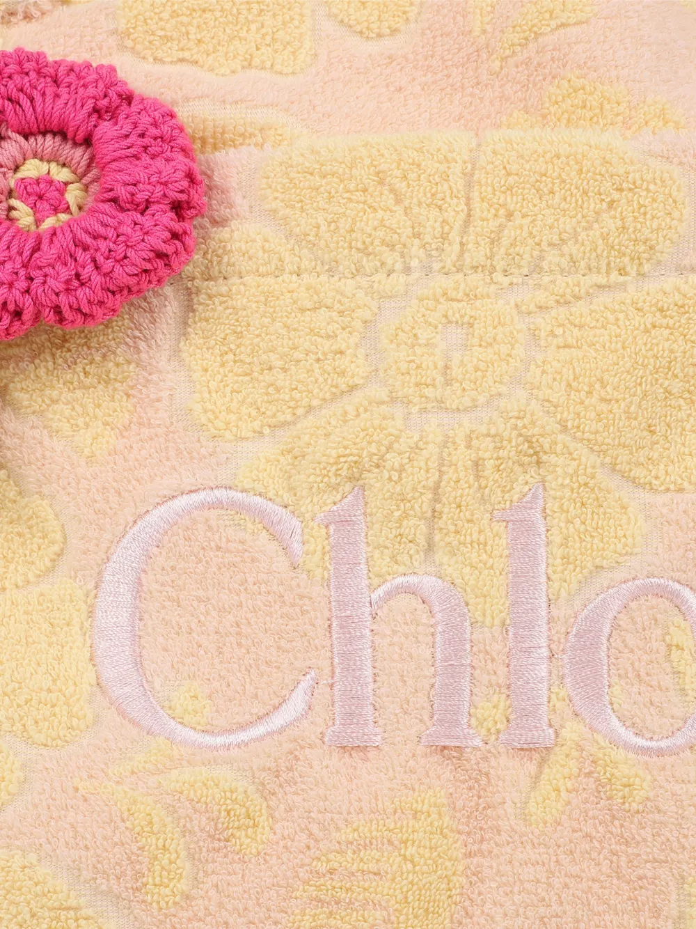 Chloé Kids Schoudertas met geborduurd logo Beige