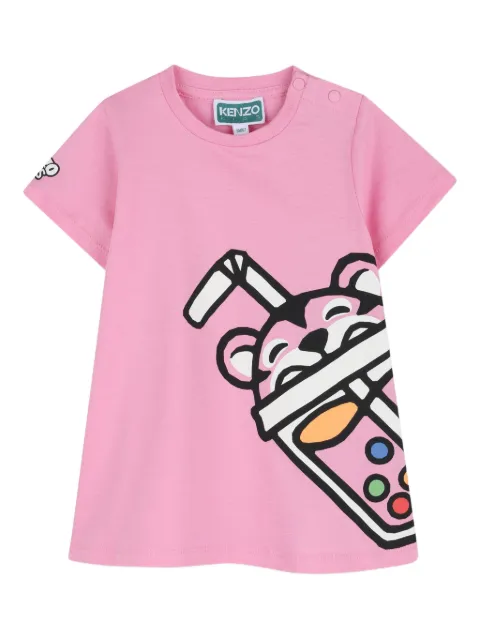 Kenzo Kids vestido con cuello redondo