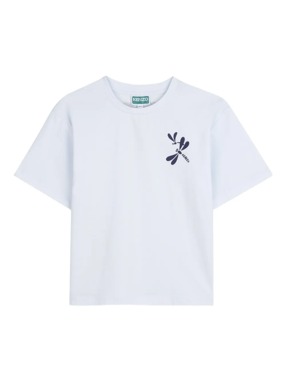 Kenzo Kids dragonfly printed T-shirt - Blu