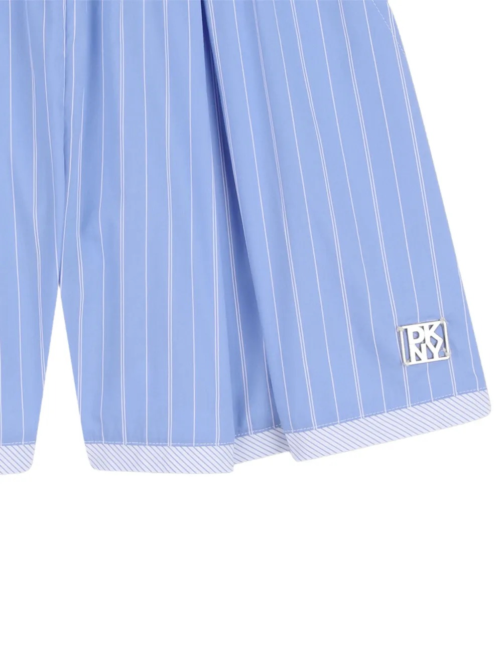  Dkny Kids Striped Logo Shorts - Blue 