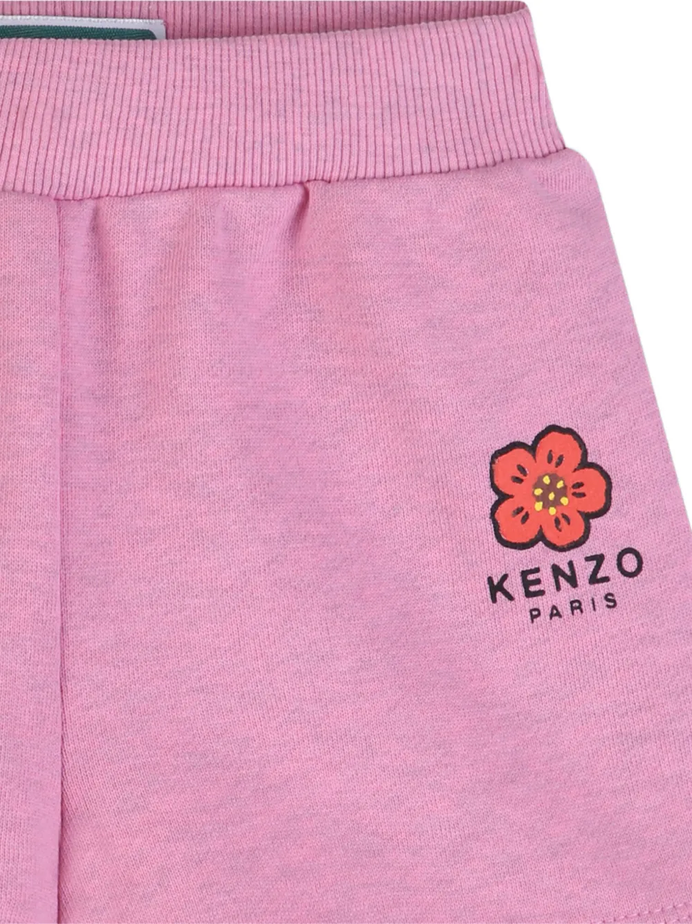 Kenzo Kids Geribbelde shorts met bloemen Roze
