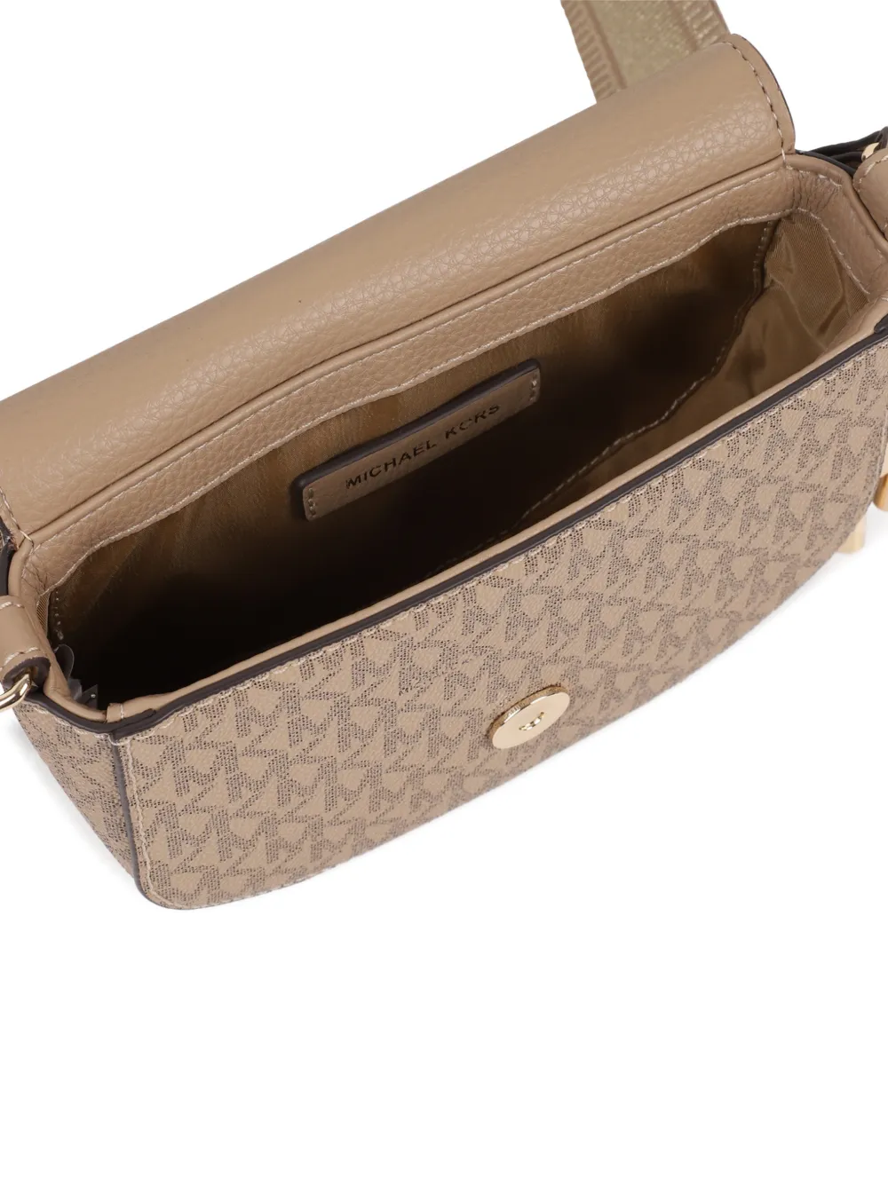 Michael Kors Kids Schoudertas met monogram-print Beige