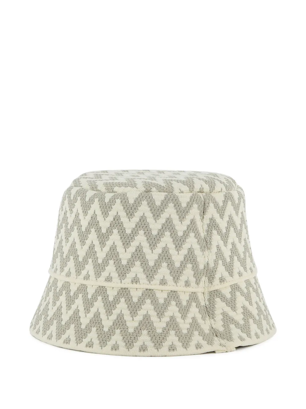  Lanvin Enfant Chevron Logo Bucket Hat - Neutrals 