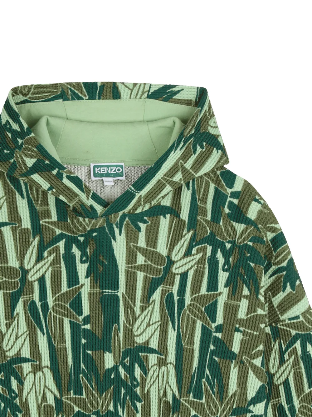  Kenzo Kids Bamboo-print Hoodie - Green 