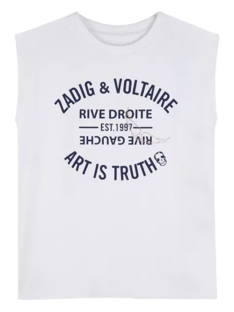 Zadig & Voltaire Kids top con estampado gráfico