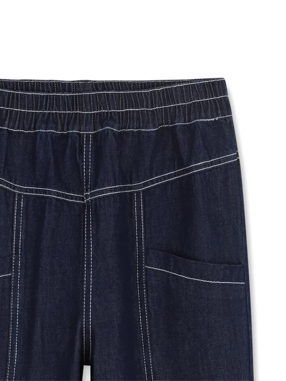  Kenzo Kids Contrast-stitching Panelled Jeans - Blue 