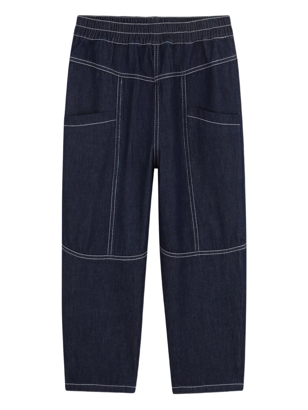 Kenzo Kids contrast-stitching panelled jeans - Blu