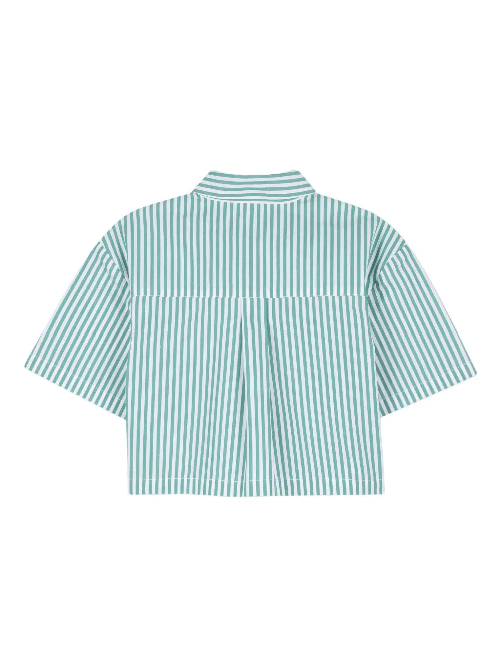  Michael Kors Kids Striped Collared Top - Green 