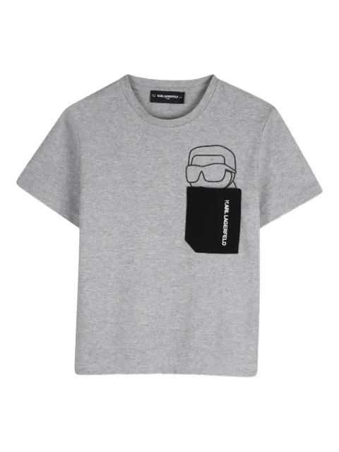 Karl Lagerfeld Kids T-shirt med grafisk lomme