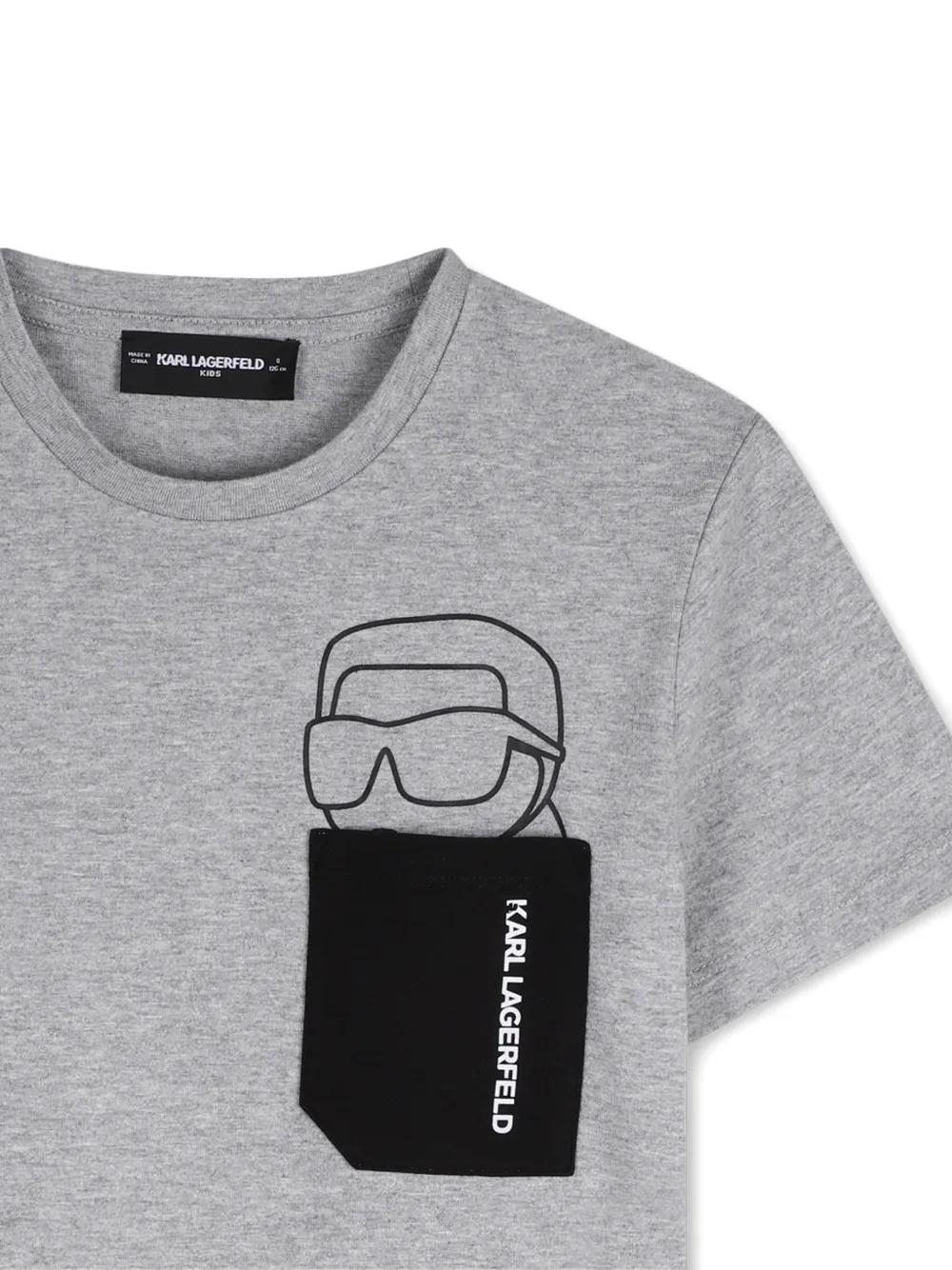  Karl Lagerfeld Kids Pocket-graphic T-shirt - Grey 