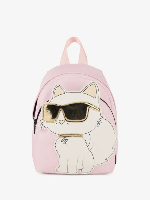 Karl Lagerfeld Kids cat-graphic backpack
