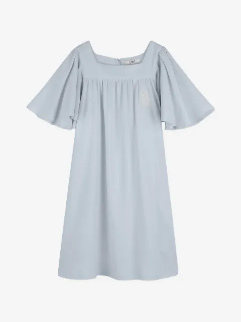 Chloé Kids flared-sleeve embroidered dress