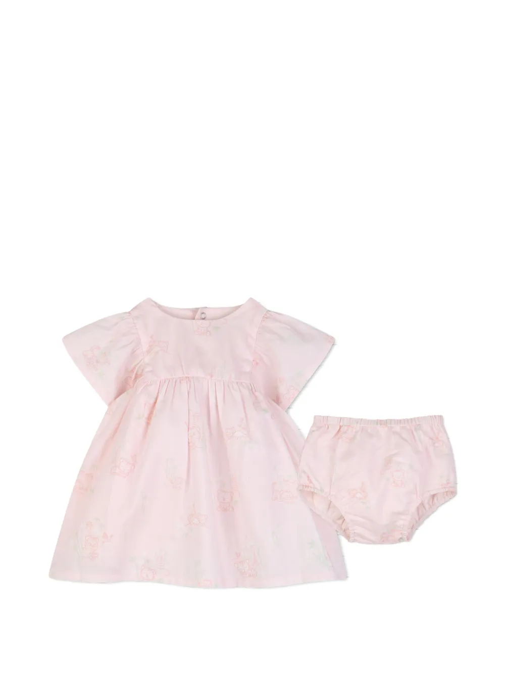 Kenzo Kids Abito con stampa tigrata - Rosa