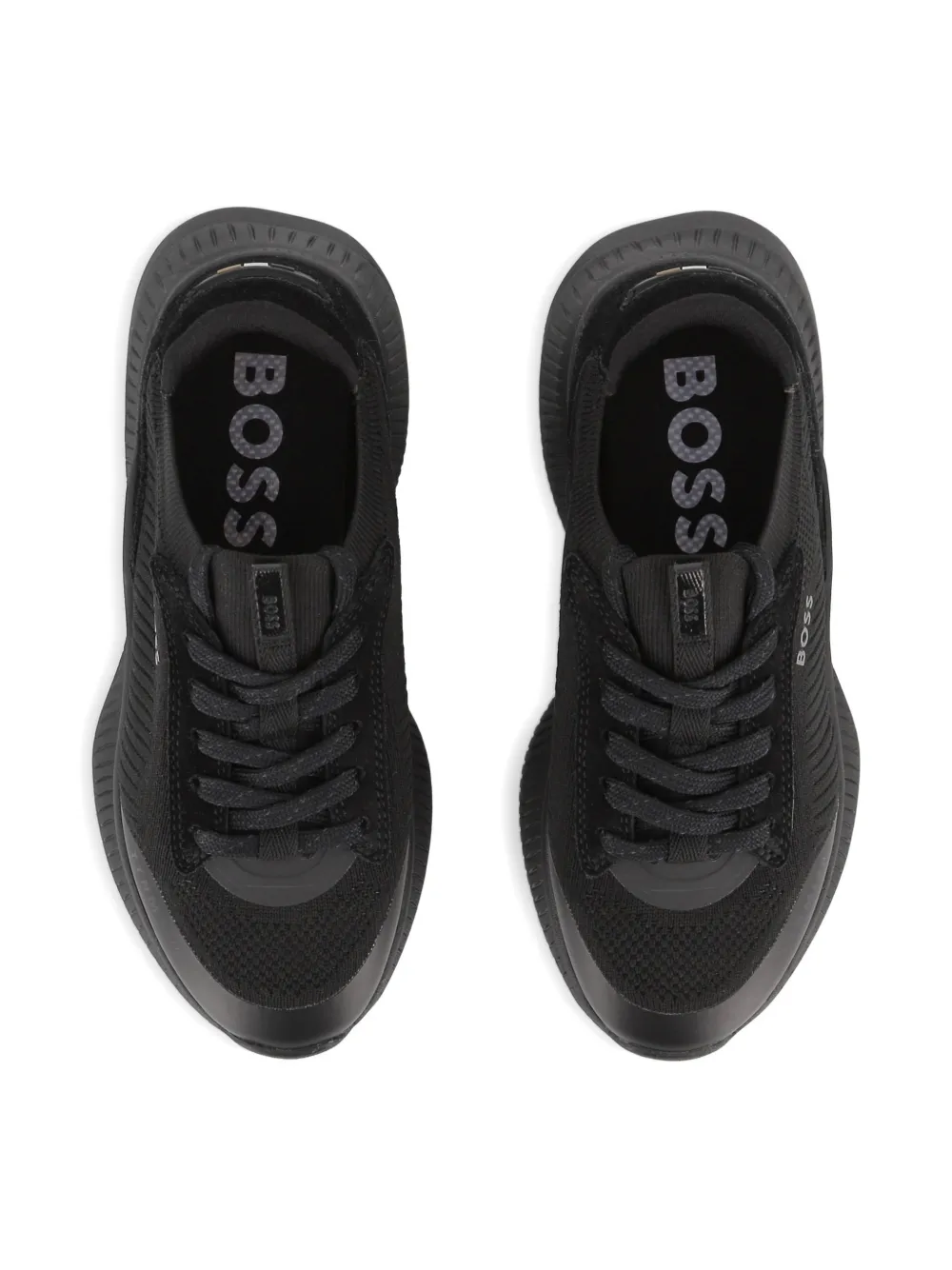 BOSS Kidswear Sneakers met vlakken Zwart