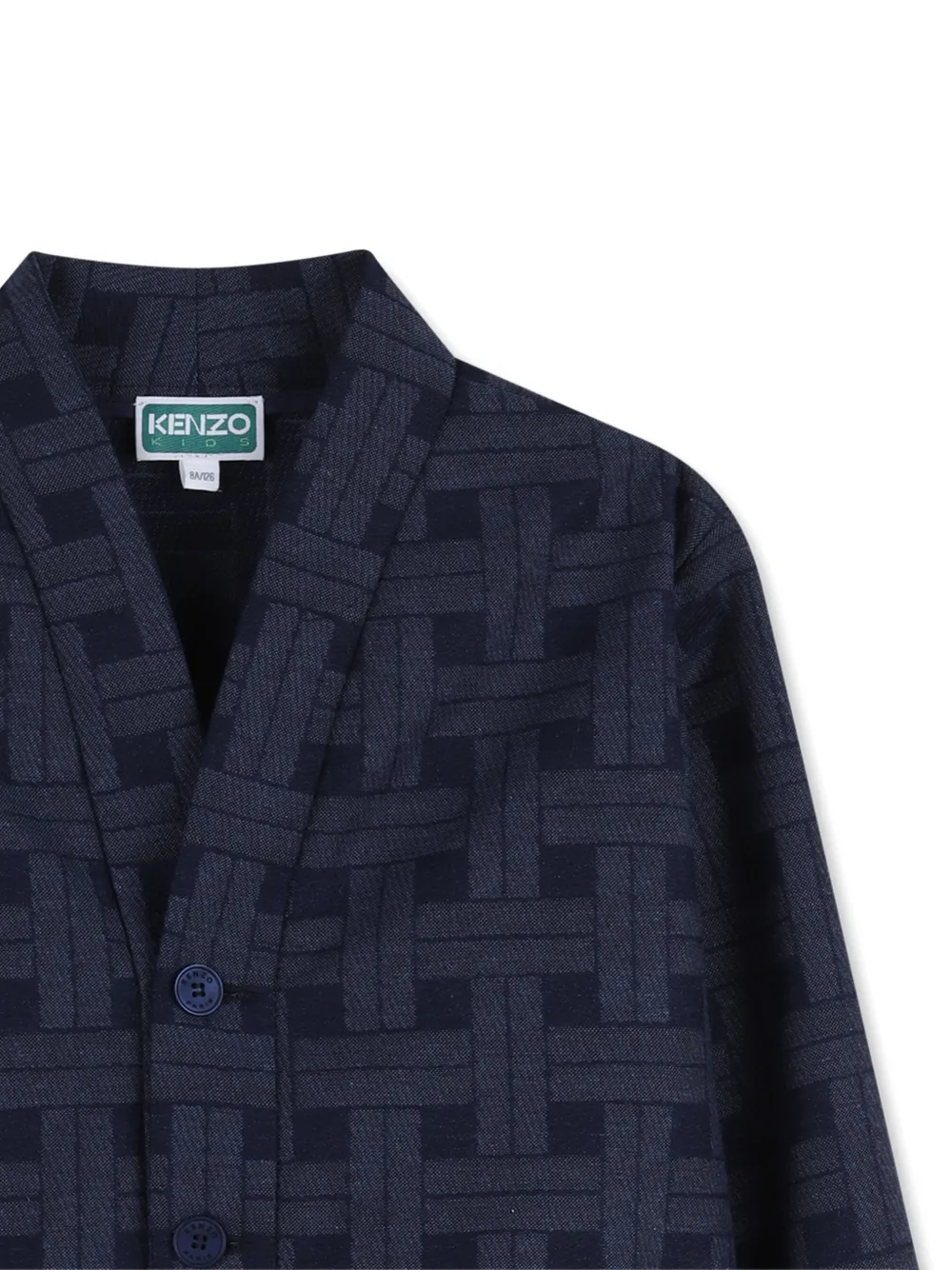  Kenzo Kids Geometric-pattern Kimono - Blue 