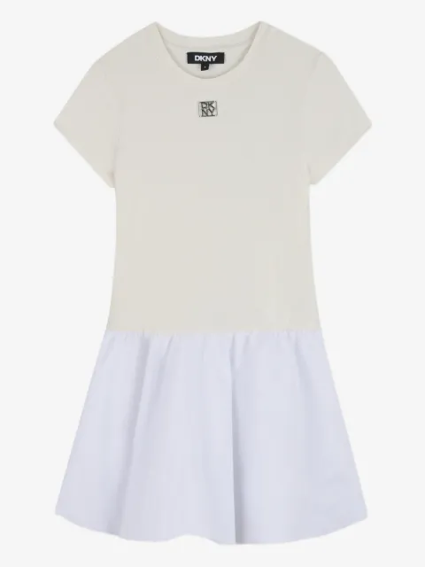 Dkny Kids logo-plaque ruffle dress