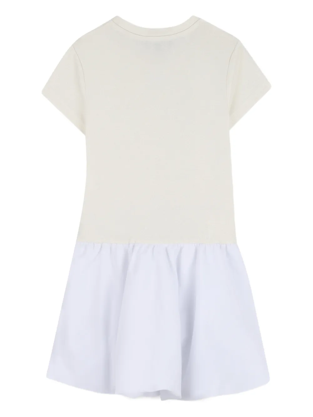 Dkny Kids Jurk met logoplakkaat en ruches Wit