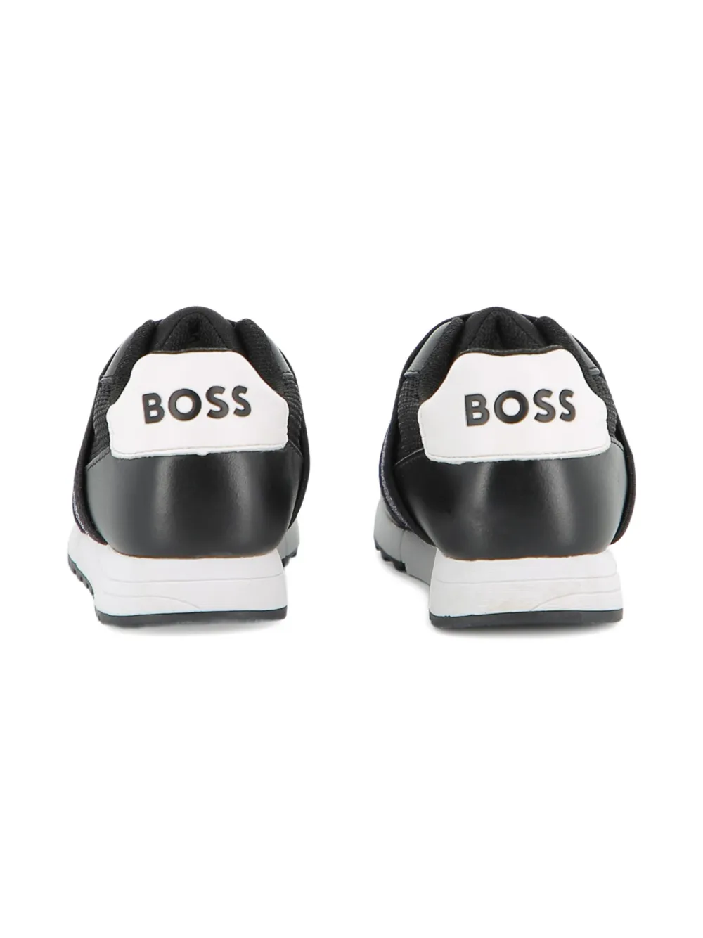 BOSS Kidswear Sneakers met logoband Zwart