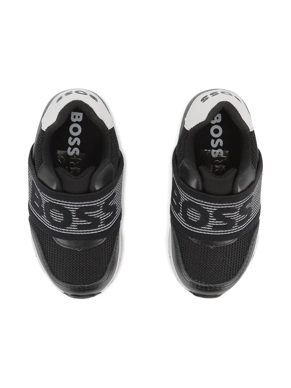 BOSS Kidswear Sneakers met logoband Zwart