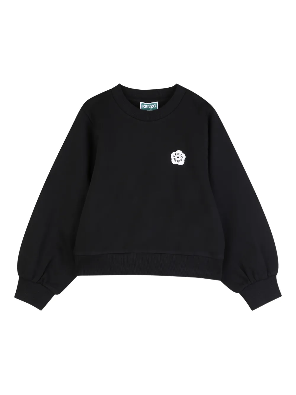Kenzo Kids floral-appliqué sweatshirt - Nero