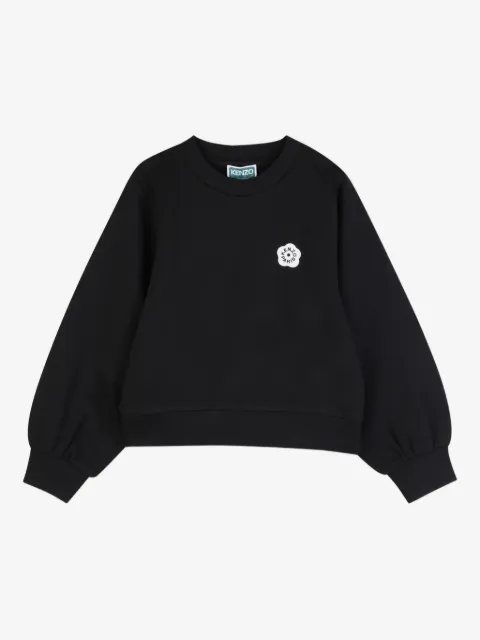 Kenzo Kids Sweatshirt mit Blumenapplikation