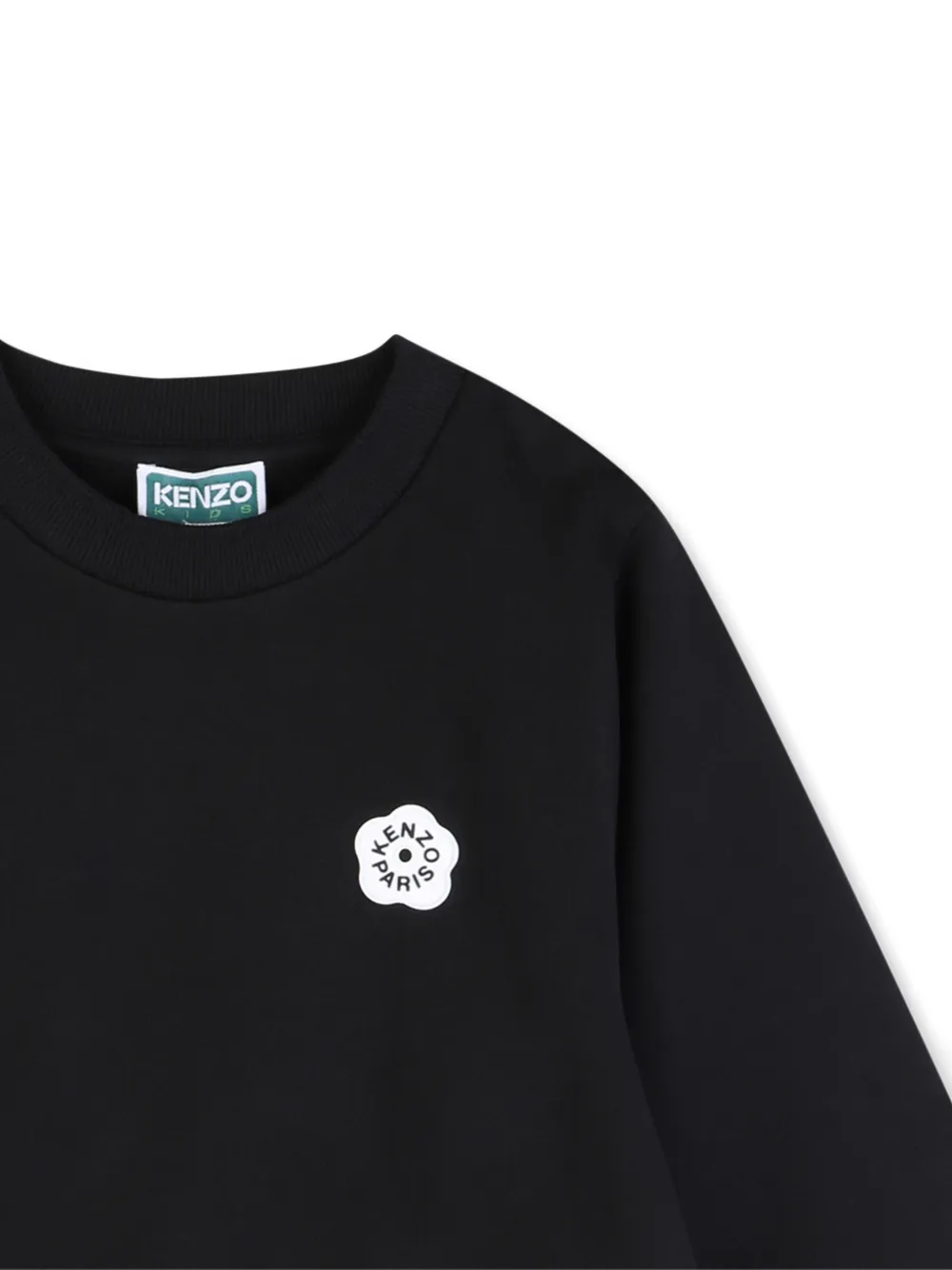  Kenzo Kids Floral-appliqué Sweatshirt - Black 