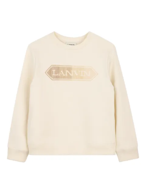 Lanvin Enfant logo crew-neck top
