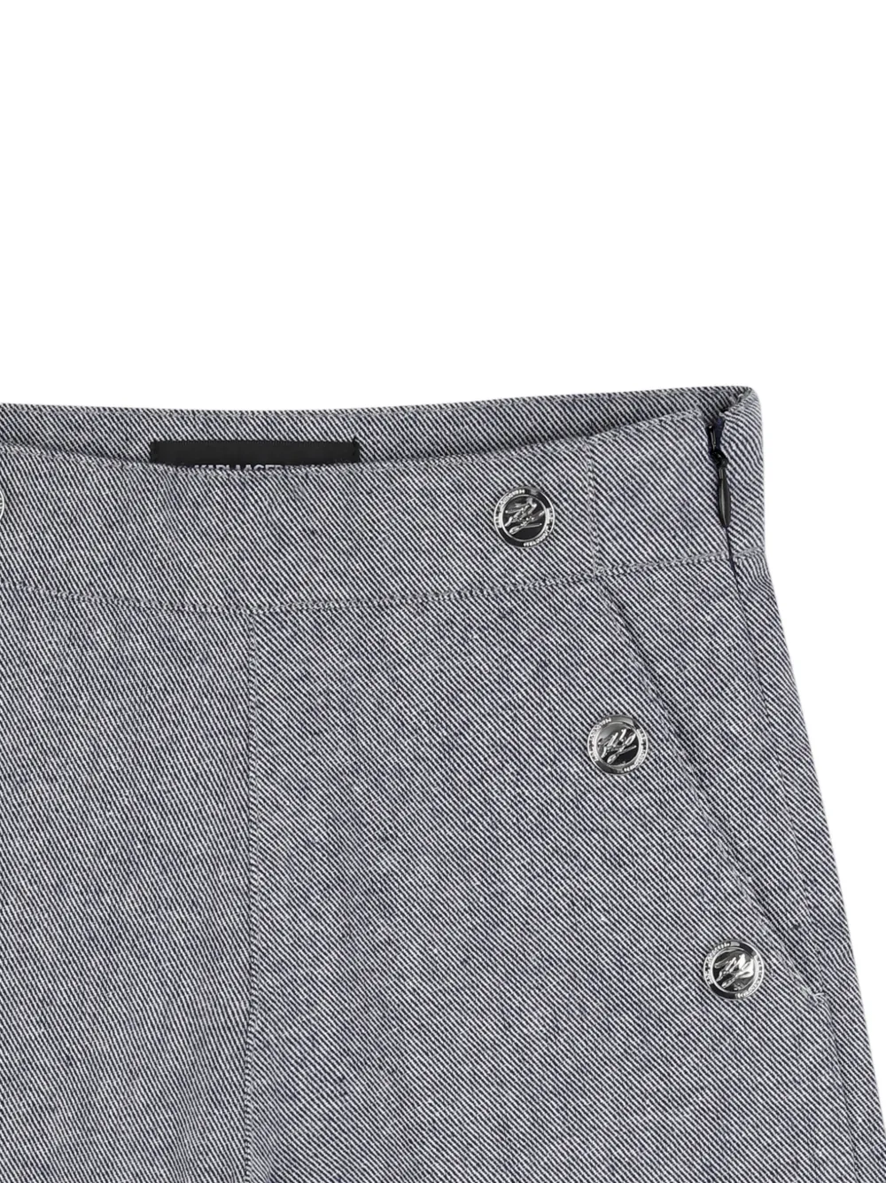 Karl Lagerfeld Kids Shorts met visgraatpatroon en knopen Grijs