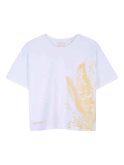 Givenchy Kids playera con estampado floral