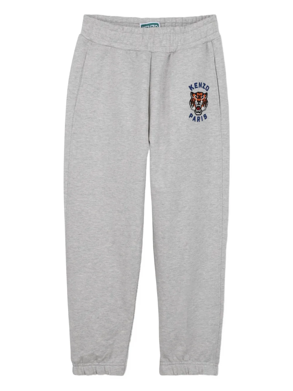 Kenzo Kids Tiger-embroidered track pants - Grigio