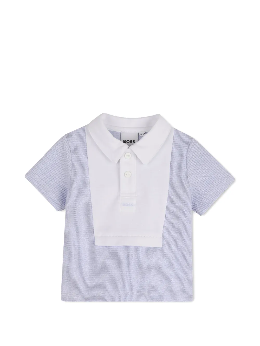 BOSS Kidswear Shirt en shorts met wafelbies Blauw