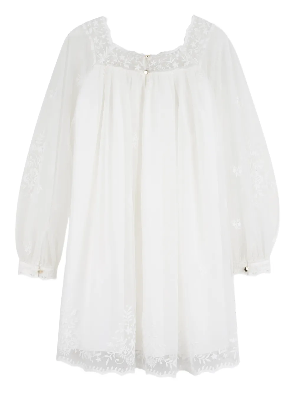 Chloé Kids Jurk met bloemdetail Wit