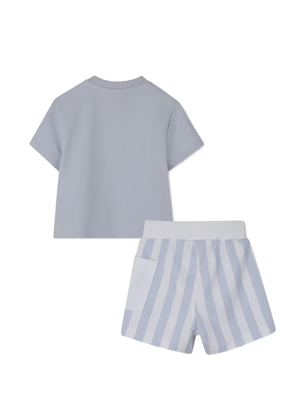 BOSS Kidswear Gestreepte shorts met zak Blauw