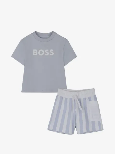 BOSS Kidswear striped pocket shorts