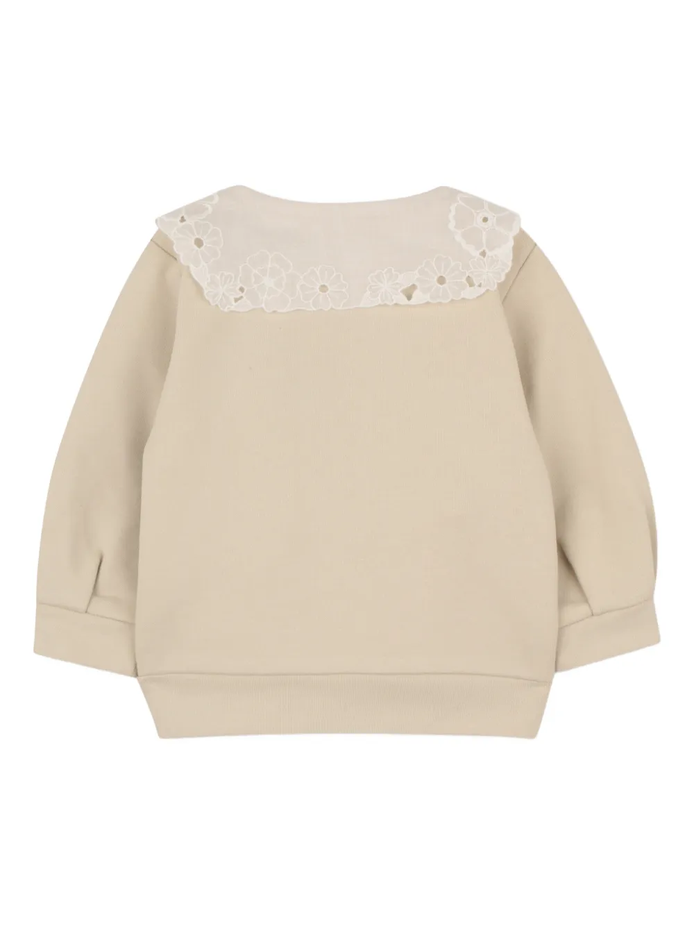 Chloé Kids Trainingspak met bloemenkraag Beige