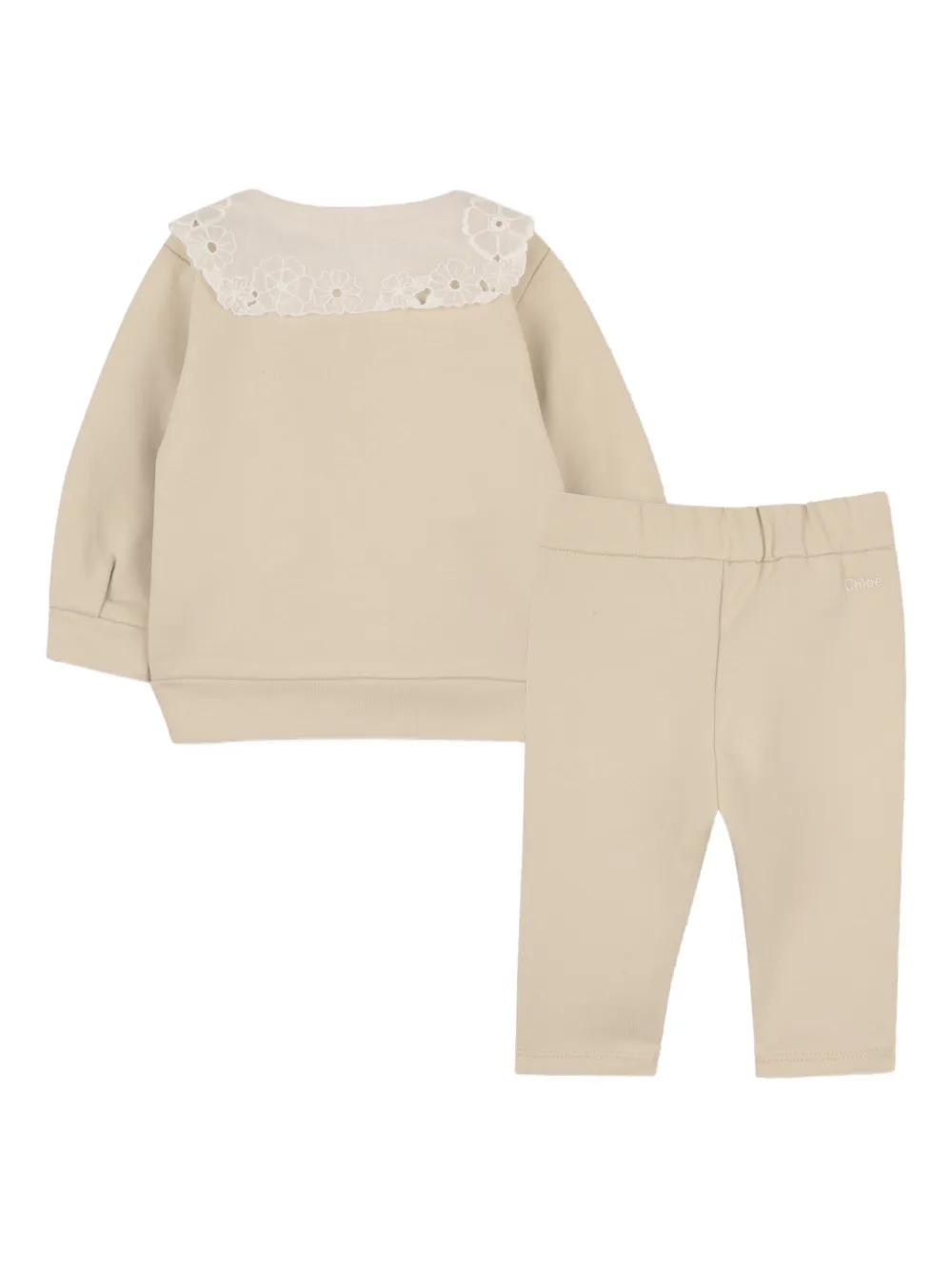  Chloé Kids Set De Chándal Con Cuello Floral - Neutro 