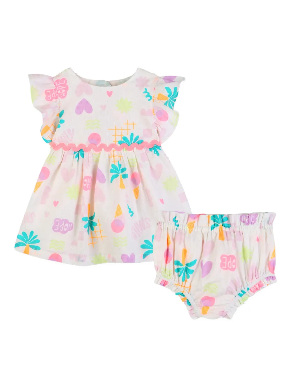 Billieblush Abito con stampa - Bianco