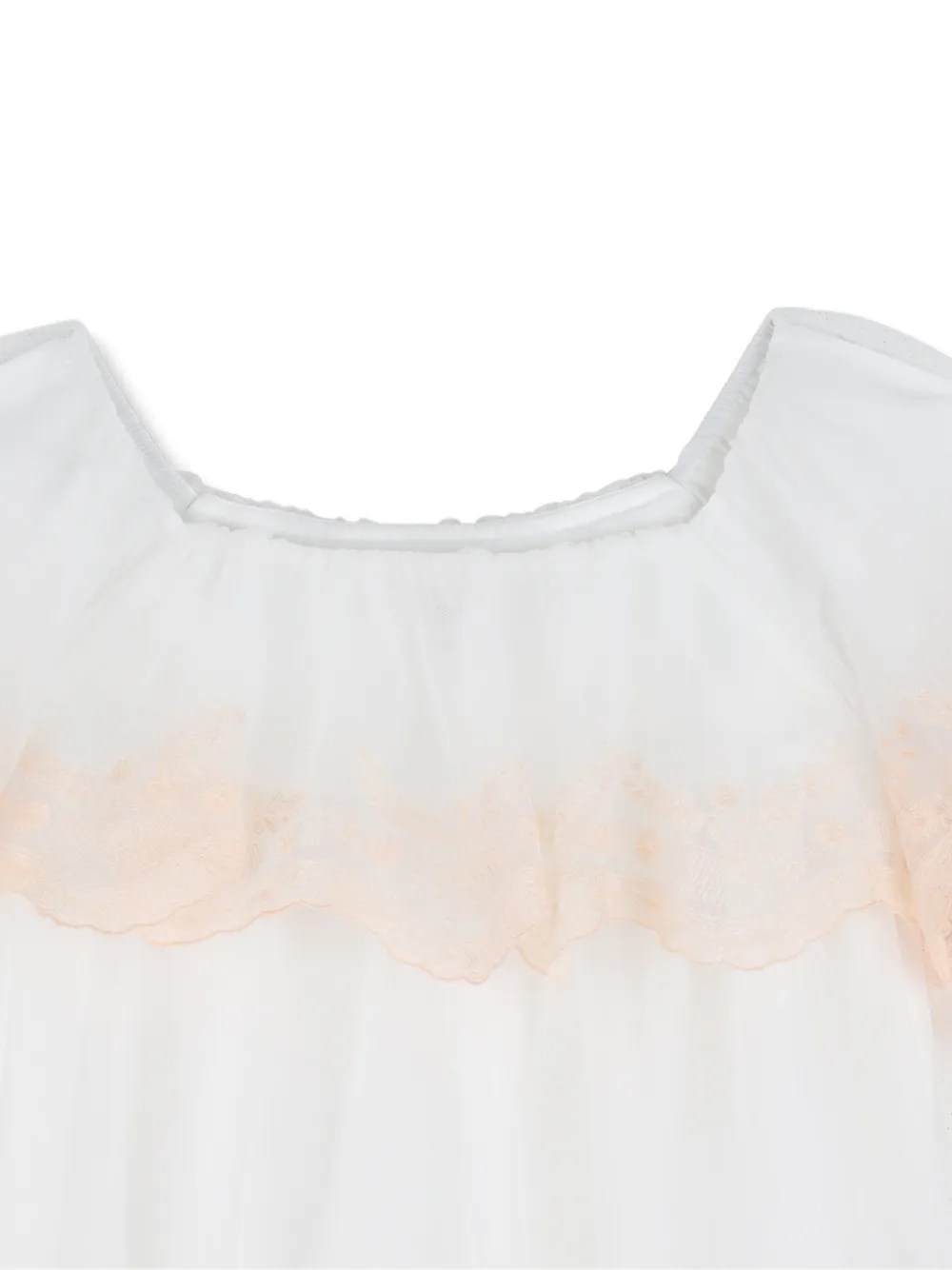 Chloé Kids Top met ruches en kant Wit
