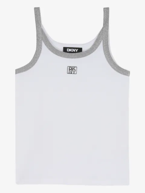 Dkny Kids camiseta con ribete en contraste