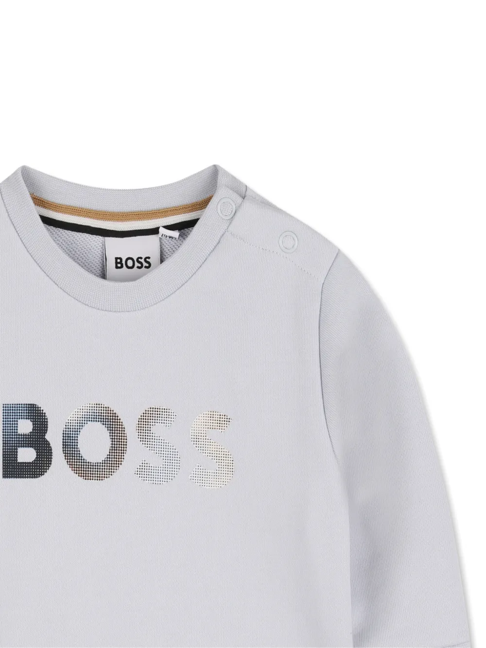 BOSS Kidswear Sweater met ronde hals Grijs