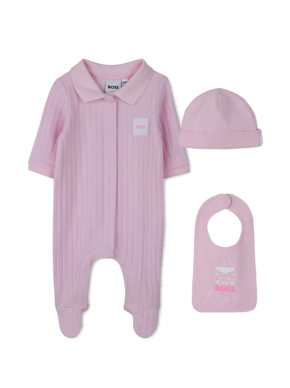 BOSS Kidswear Bavaglino con logo - Rosa