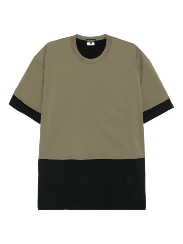 COMME des GARCONS HOMME バイカラーTシャツ Comme Des Garçons Homme Plus バイカラー Tシャツ | グリーン