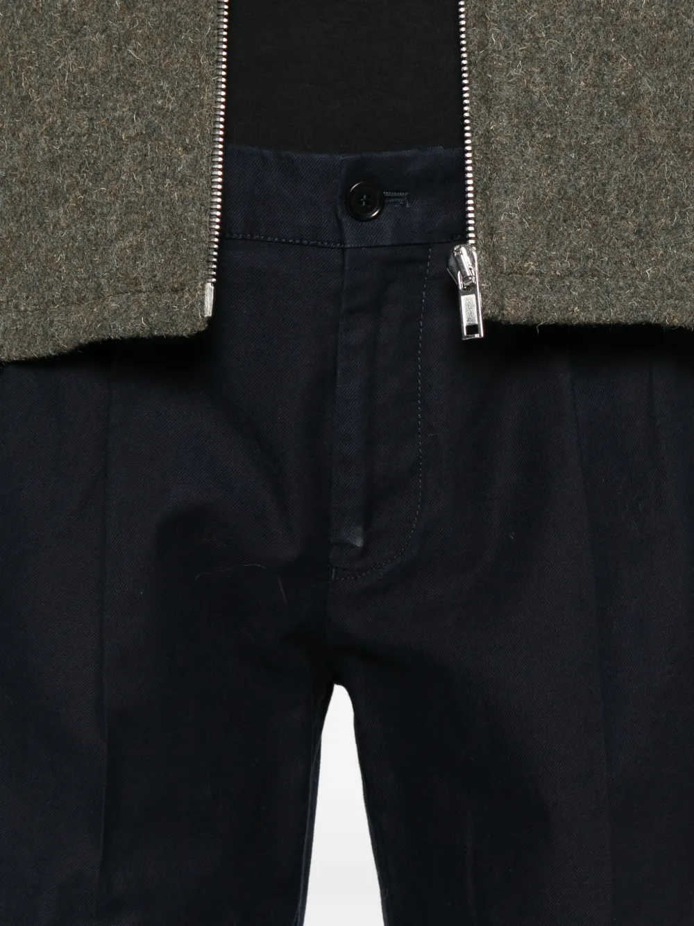 ASPESI pleated cotton trousers - Zwart