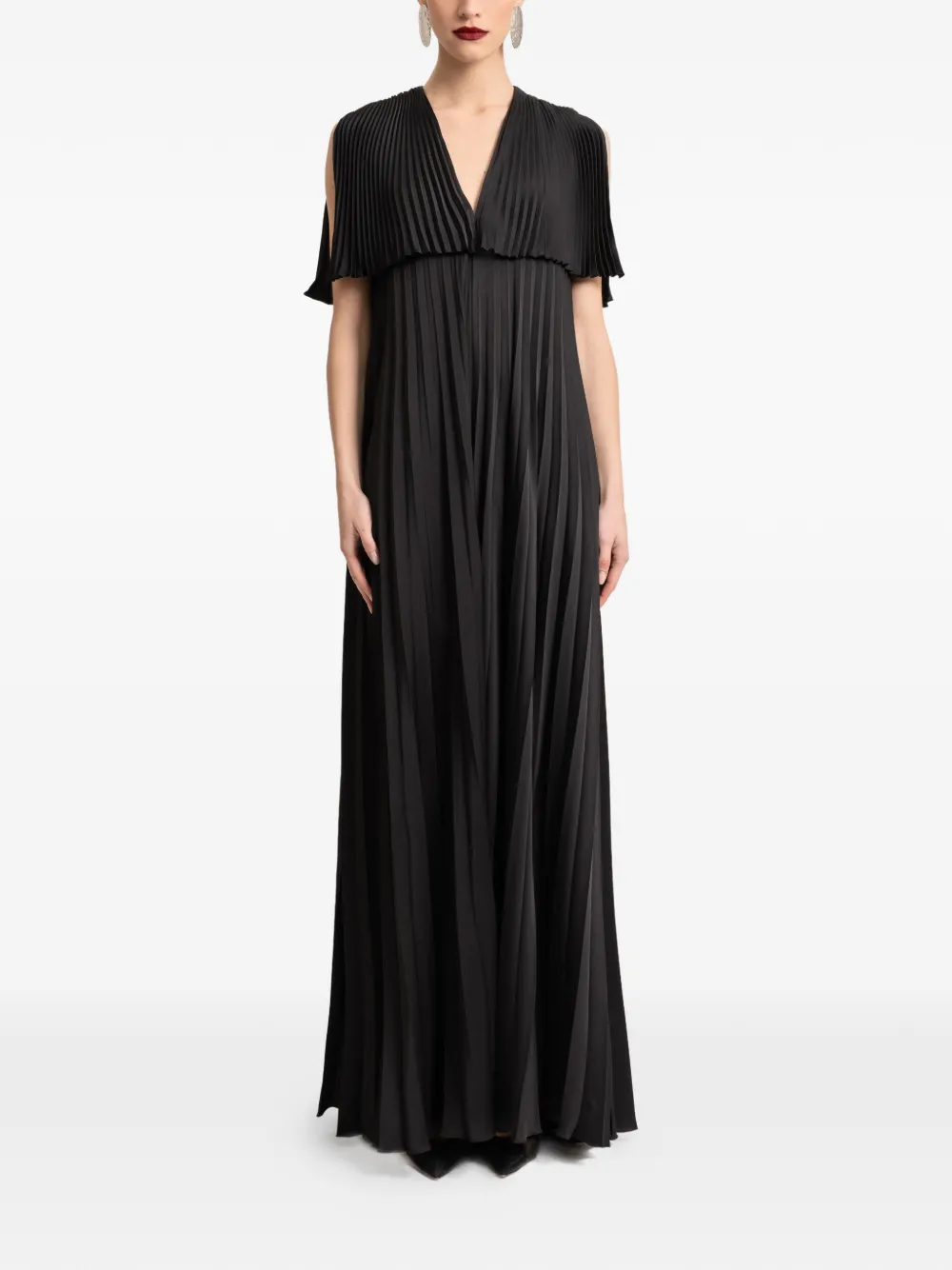 Gemy Maalouf Geplooide maxi-jurk - Zwart