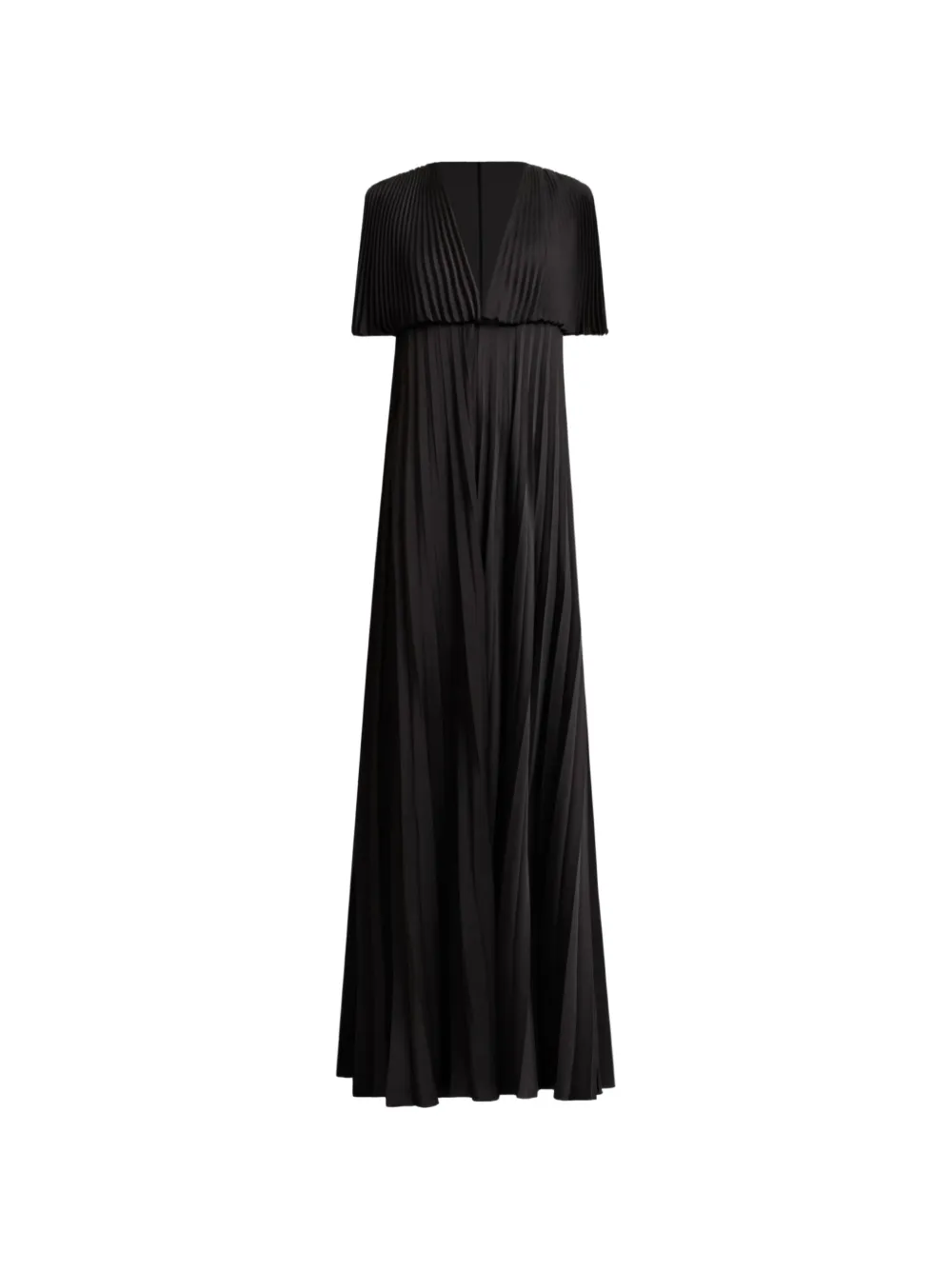 Gemy Maalouf Abito lungo plissettato - Nero