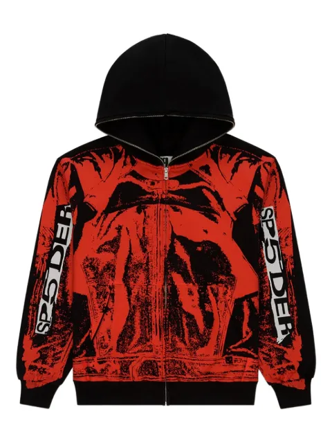 SP5DER  JP5 Moto zipped hoodie