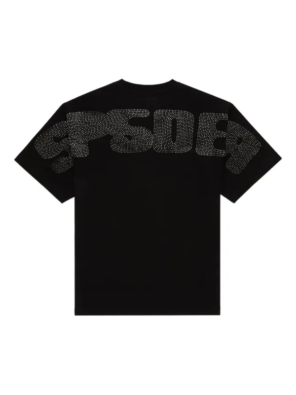 SP5DER Rhinestone Silk T-shirt | Black | FARFETCH ZA