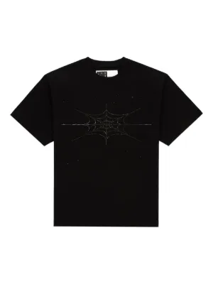 sp5der スパイダー　tシャツ　黒 SP5DER spider-embellished T-shirt | Black | FARFETCH