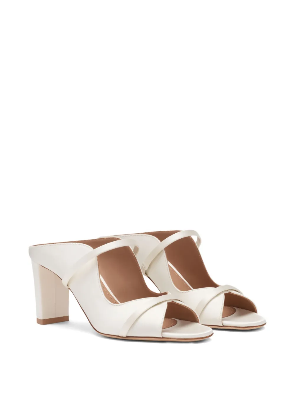 Malone Souliers Norah satijnen sandalen Wit