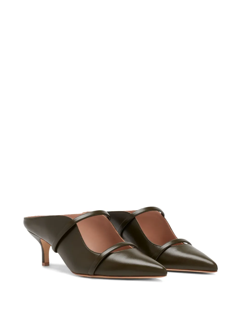 Malone Souliers Maureen leren muiltjes Groen